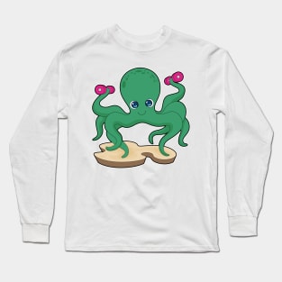 Octopus Strength training Dumbbells Long Sleeve T-Shirt